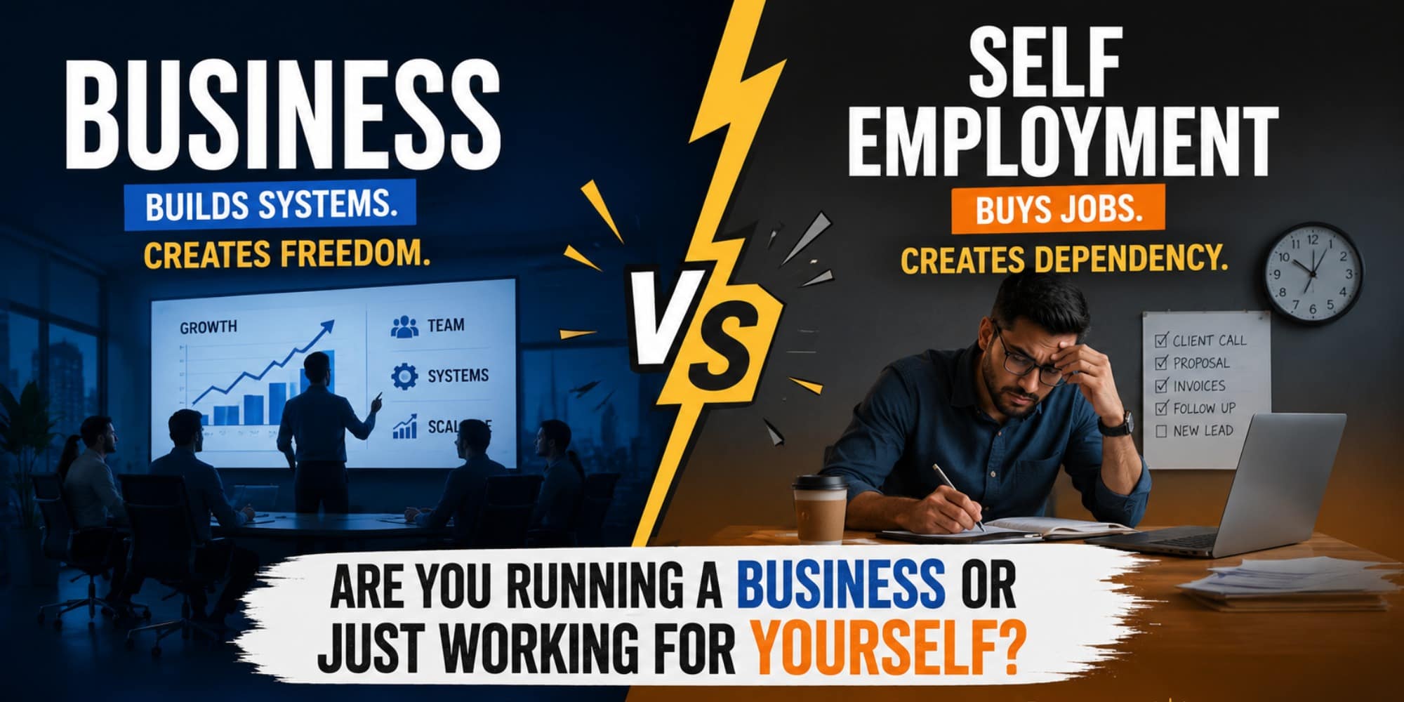 Business vs Self Employment: Are You Running a Business or Just Working for Yourself?