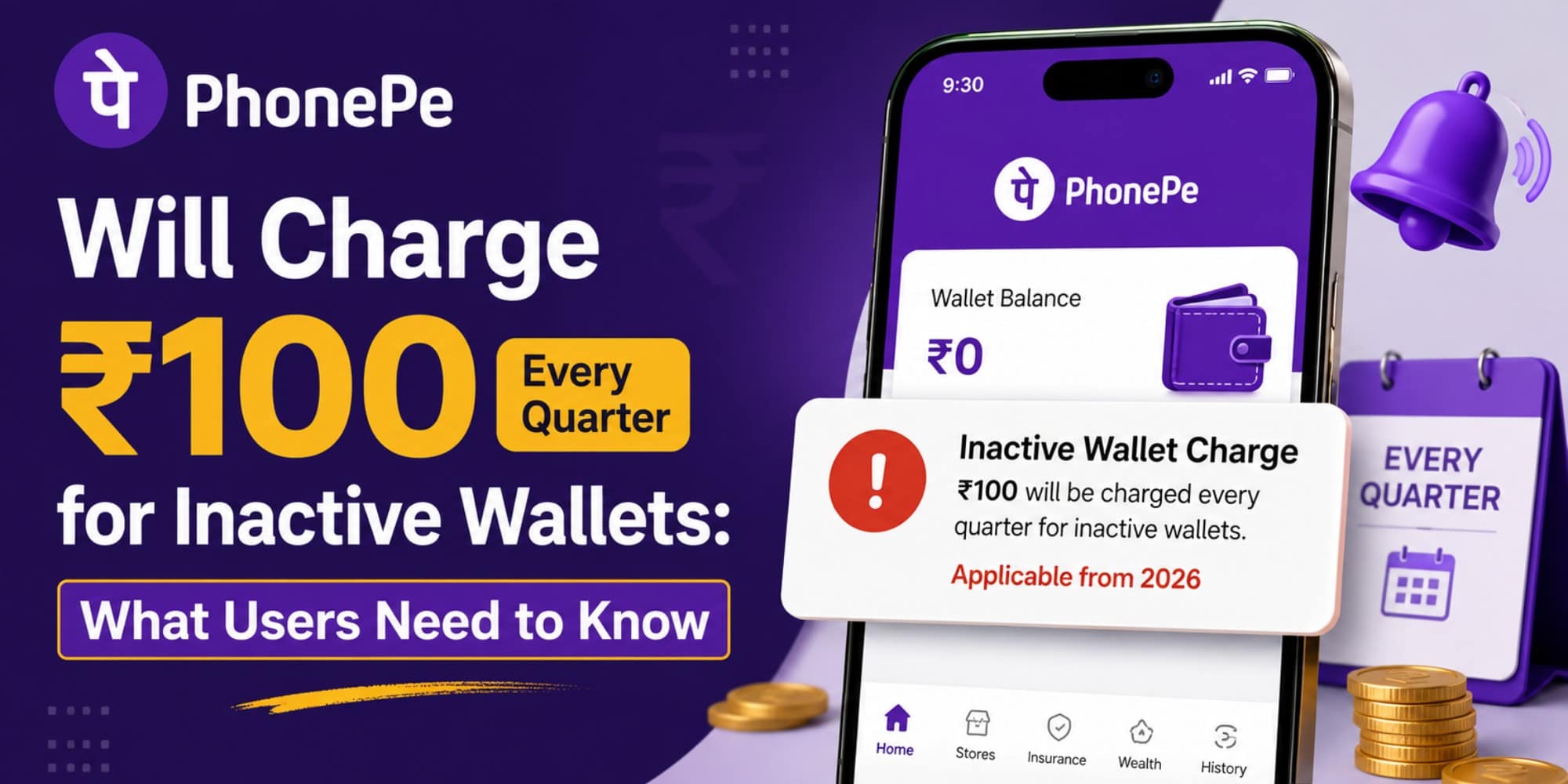 PhonePe Will Charge ₹100 Every Quarter for Inactive Wallets: What Users Need to Know